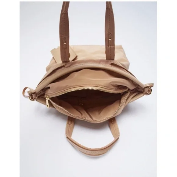 Zara Nylon Mini Tote and Crossbody Bag - Picture 2 of 8
